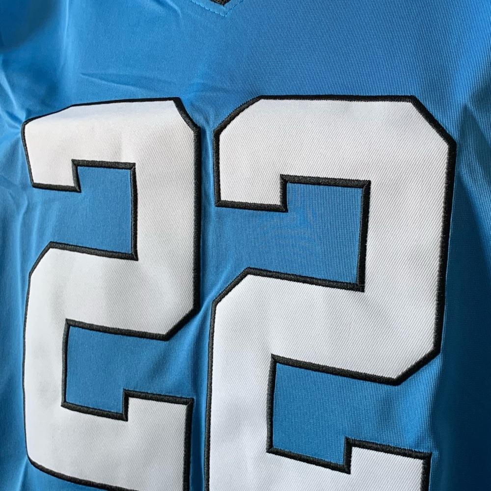 Christian McCaffrey Panthers medium blue Jersey